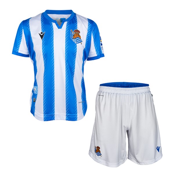 Trikot Real Sociedad Heim Kinder 2019-20 Weiß Blau Fussballtrikots Günstig